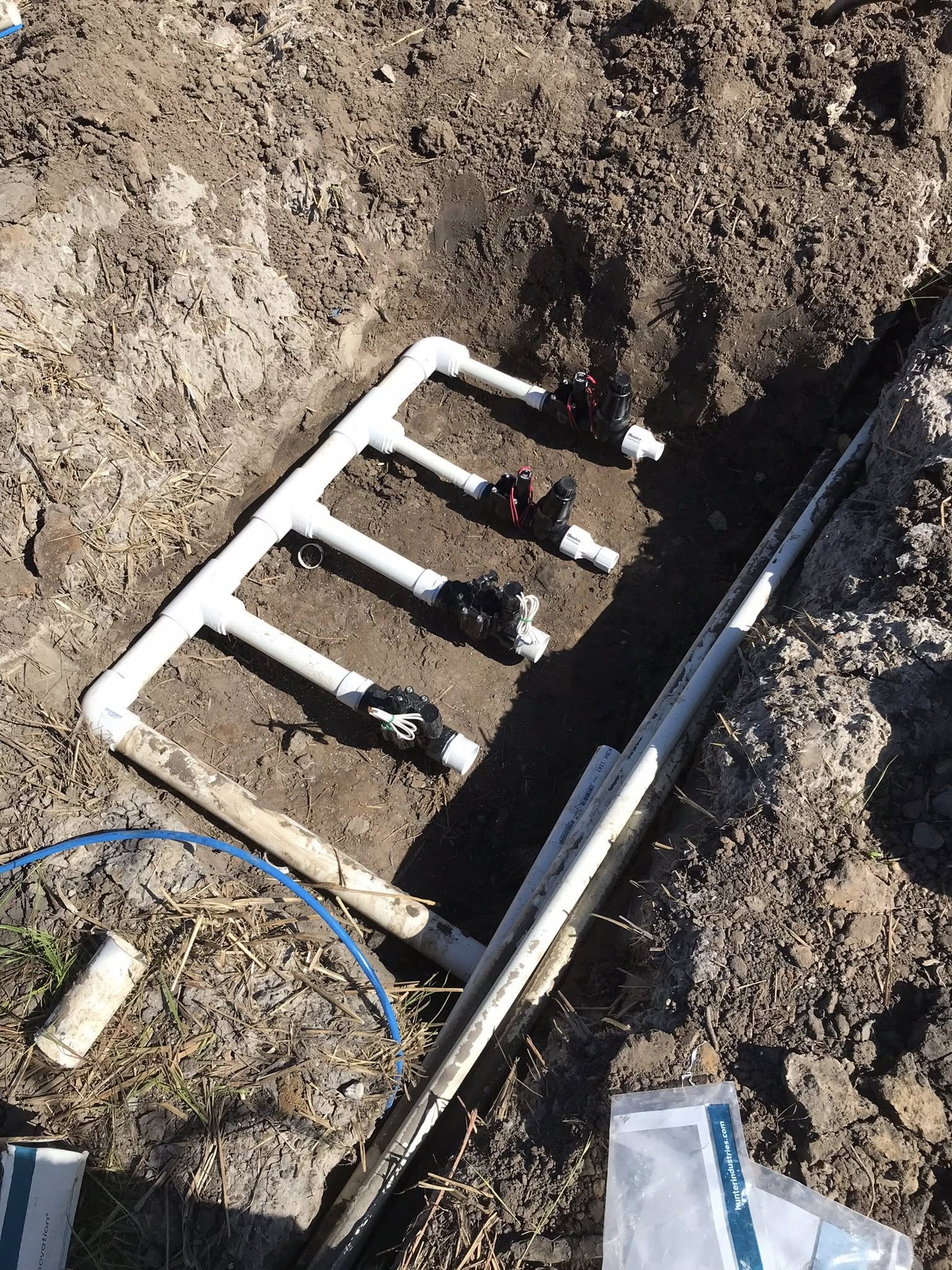 4 zone irrigation system installation in Goose Creek SC by R&F Irrigation